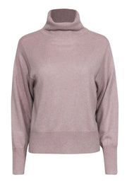 Current Boutique-Skull Cashmere - Light Mauve Cashmere Turtleneck Sweater w/ Back Skull Graphic Sz XS