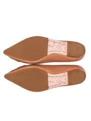 Current Boutique-Sophia Webster - Nude Pointed Toe Flats w/ Silver Studded Butterfly Sz 9