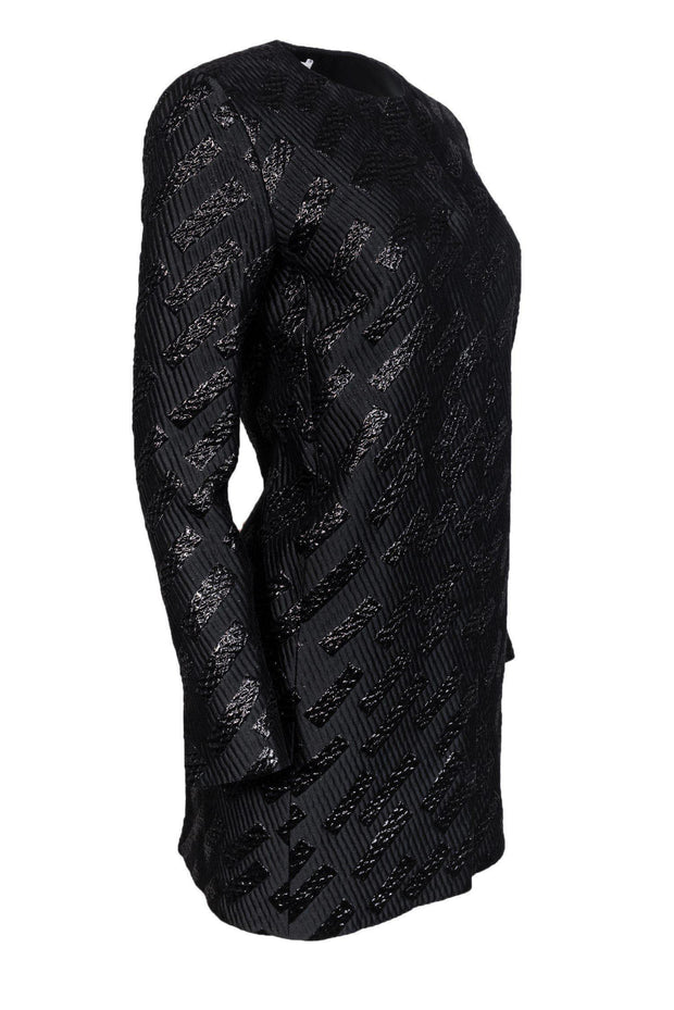 Current Boutique-St. Emile - Black Textured Longline Jacket Sz 4