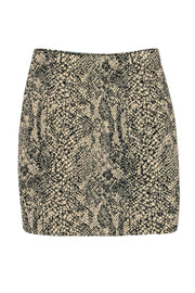 Current Boutique-St. John - Beige & Black Snakeskin Print Knit Pencil Skirt Sz 4