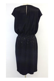 Current Boutique-St. John - Black Cap Sleeve Embellished Dress Sz 12