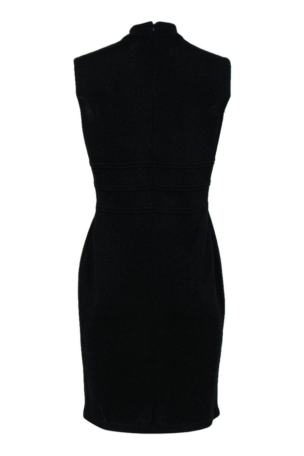 Current Boutique-St. John - Black Knit Sheath Dress w/ Mock Neck Sz 8