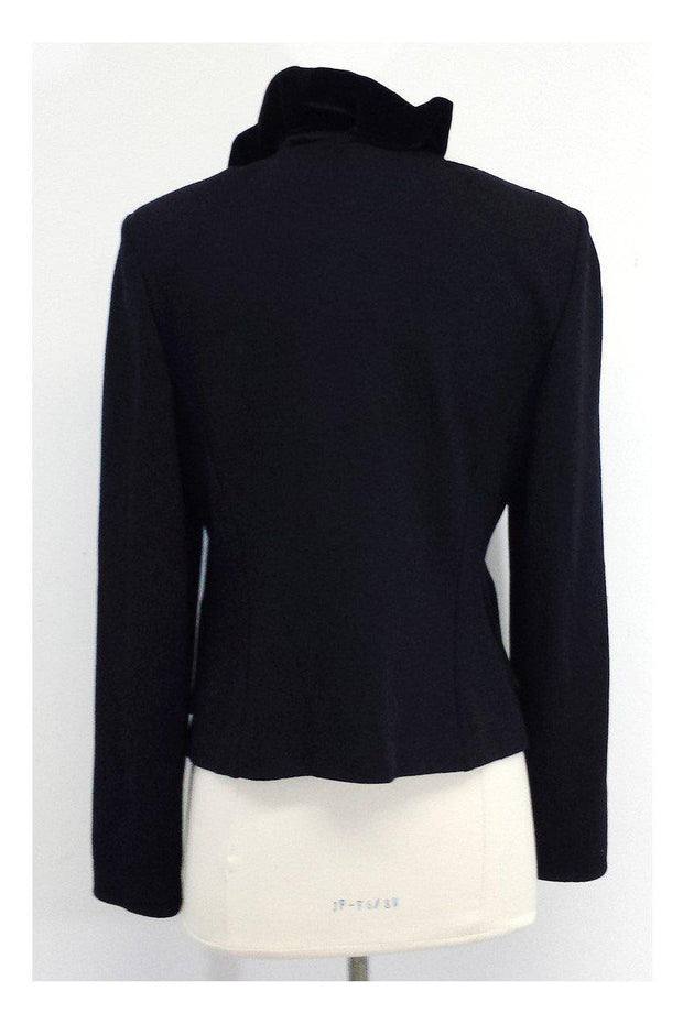 Current Boutique-St. John - Black Knit Velvet Jacket Sz 8