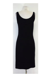 Current Boutique-St. John - Black Textured Wool Sleeveless Dress Sz 8