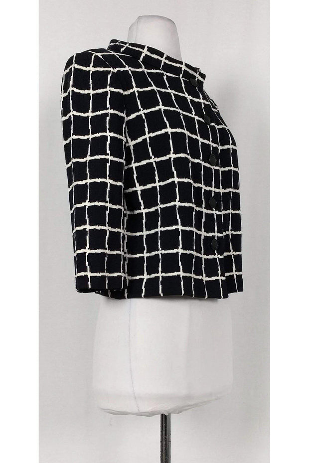 Current Boutique-St. John - Black & White Checkered Jacket Sz 6