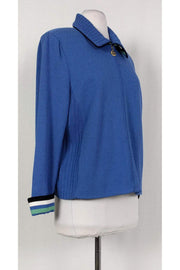 Current Boutique-St. John - Blue Knit Jacket Sz M