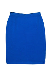 Current Boutique-St. John - Blue Knit Pencil Skirt Sz 10