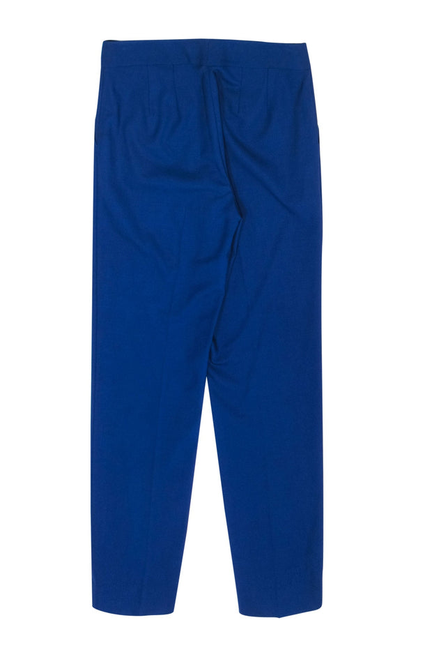 Current Boutique-St. John - Blue Tapered Leg Creased Slacks Sz 4