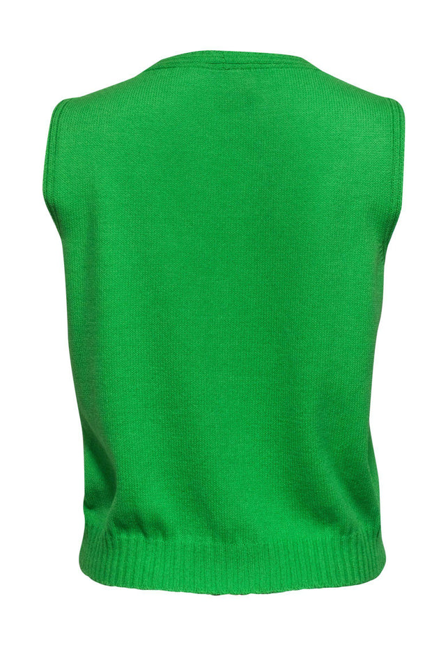 Current Boutique-St. John - Bright Green Knit Tank Sz S