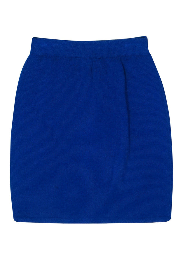 Current Boutique-St. John - Cobalt Blue Knit Pencil Miniskirt Sz 2