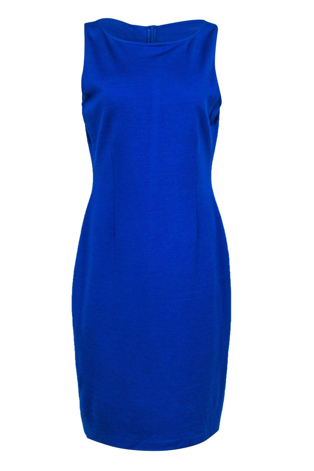 Current Boutique-St. John - Cobalt Blue Knit Tank Sheath Dress Sz 10