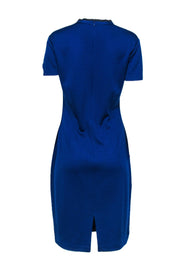 Current Boutique-St. John - Cobalt Blue Wool Blend Sheath Dress Sz 12