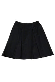 Current Boutique-St. John Collection - Black Flared Mesh Skirt Sz 8