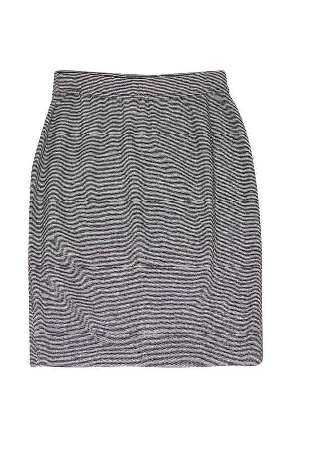 Current Boutique-St. John Collection - Black & Grey Knit Skirt Sz 2