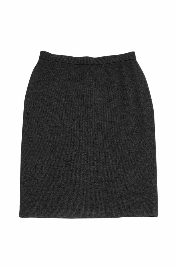 Current Boutique-St. John Collection - Charcoal Grey Knit Skirt Sz 8