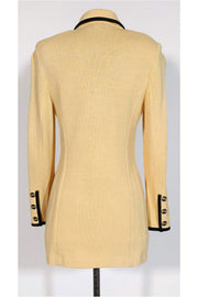 Current Boutique-St. John Collection - Yellow Black Trim Blazer Sz 4