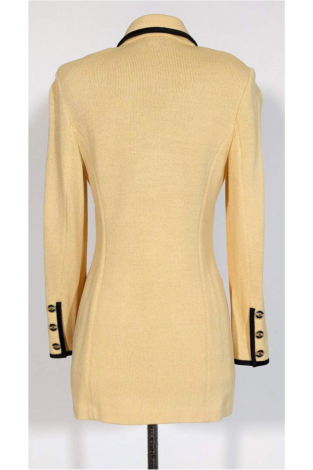 Current Boutique-St. John Collection - Yellow Black Trim Blazer Sz 4