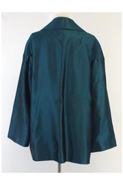 Current Boutique-St. John Couture - Teal Silk & Wool Jacket Sz 12