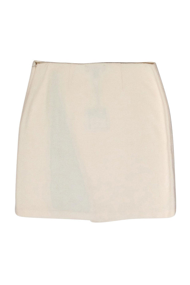 Current Boutique-St. John - Cream & Black Folded Over Knit Skirt Sz 6