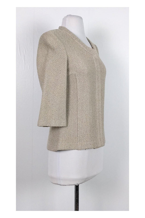 Current Boutique-St. John - Cream Knit Blazer Sz 2