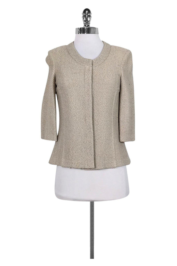 Current Boutique-St. John - Cream Knit Blazer Sz 2