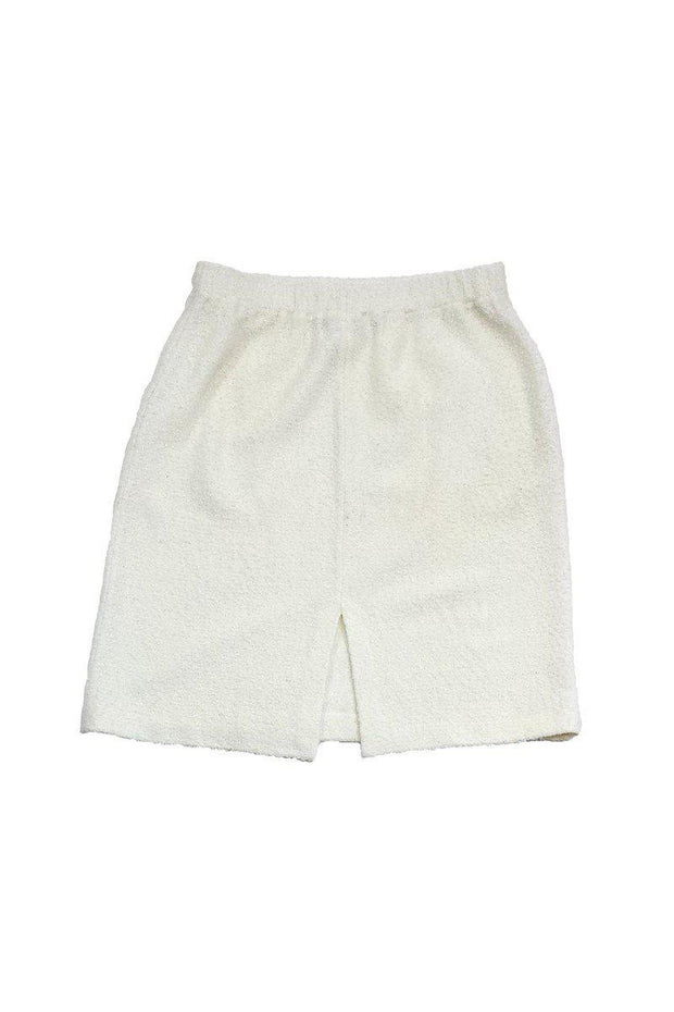 Current Boutique-St. John - Cream Textured Knit Skirt Sz 10