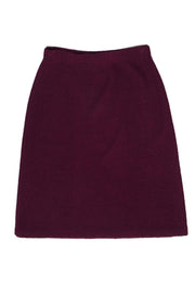 Current Boutique-St. John - Dark Purple Knit A-Line Skirt Sz 8