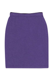 Current Boutique-St. John - Eggplant Classic Knit Midi Skirt Sz 8