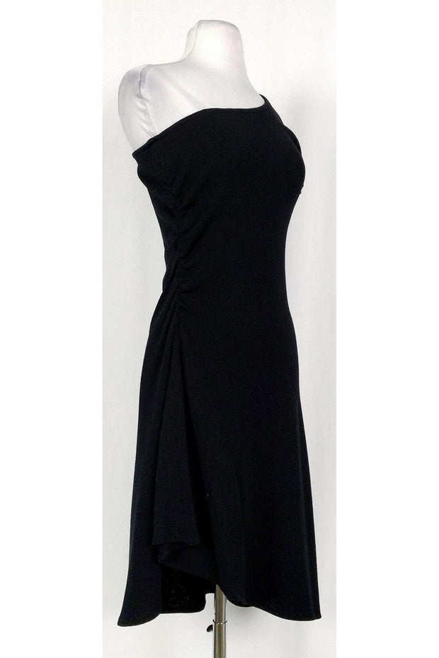 Current Boutique-St. John Evening - Black One Shoulder Dress Sz 2