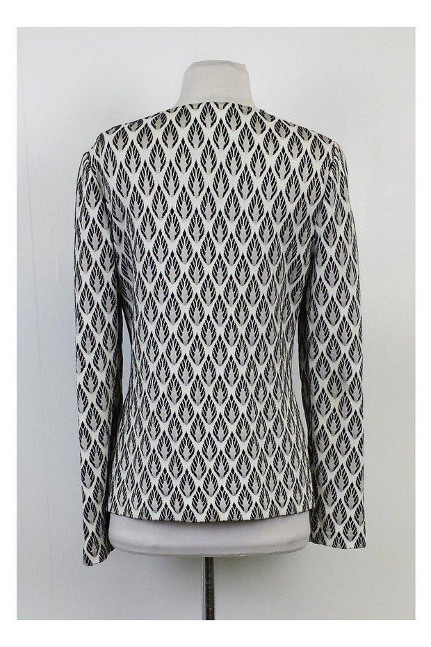 Current Boutique-St. John - Grey & Black Print Zip Jacket Sz 6