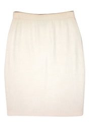 Current Boutique-St. John - Ivory Knit Pencil Skirt Sz 4