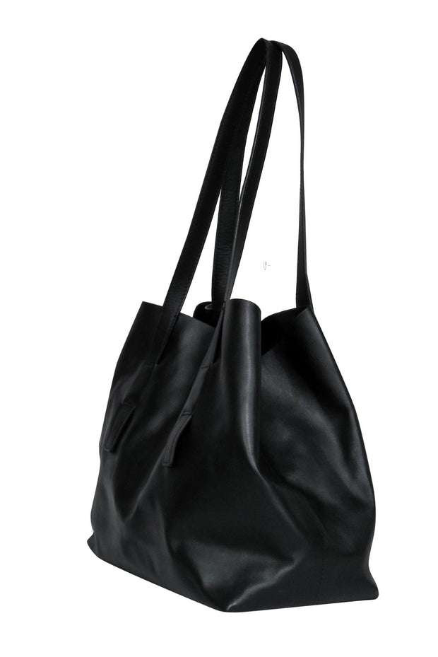 Current Boutique-St. John - Large Black Leather Tote