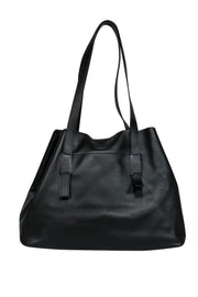 Current Boutique-St. John - Large Black Leather Tote