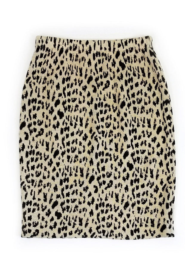 Current Boutique-St. John - Leopard Print Knit Skirt Sz 6