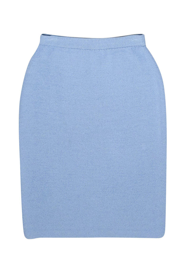 Current Boutique-St. John - Light Blue Knit Pencil Skirt Sz 8