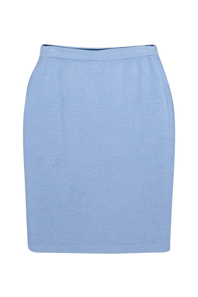 Current Boutique-St. John - Light Blue Knit Pencil Skirt Sz 8