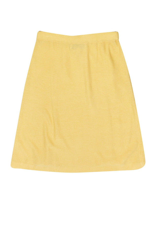 Current Boutique-St. John - Light Yellow Knit Skirt Sz 4