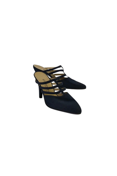 Current Boutique-St. John - Navy Caged Heels Sz 7.5