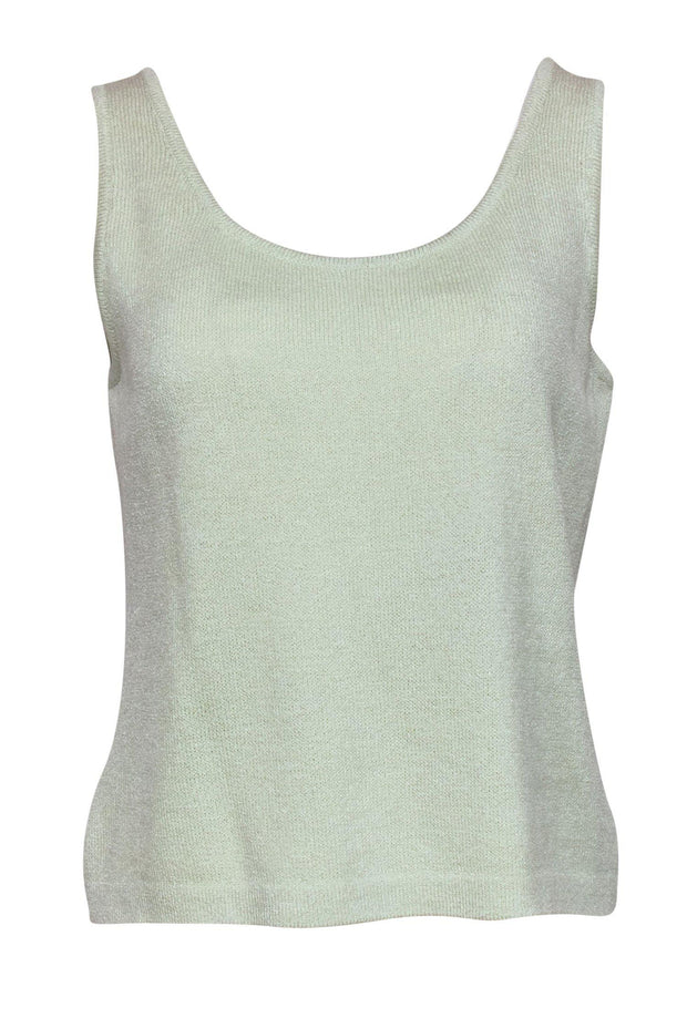 Current Boutique-St. John - Pastel Green Knit Tank Sz S