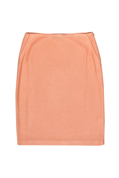 Current Boutique-St. John - Peach Woven Pencil Skirt Sz 6