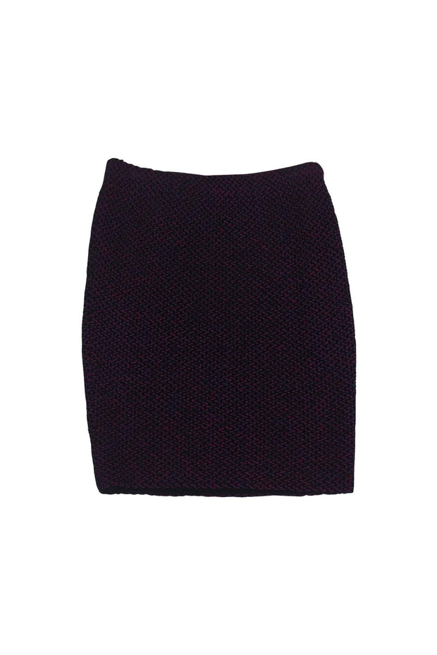 Current Boutique-St. John - Pink, Black & Purple Knit Skirt Sz 2