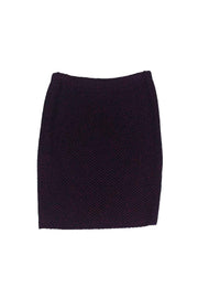 Current Boutique-St. John - Pink, Black & Purple Knit Skirt Sz 2