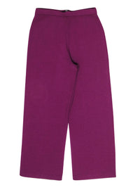 Current Boutique-St. John - Plum High-Waisted Straight Leg Knit Pants Sz 8