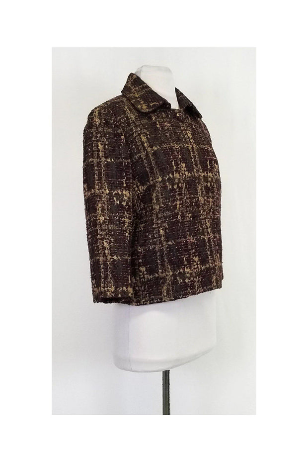 Current Boutique-St. John - Purple & Gold Tweed Jacket Sz 4