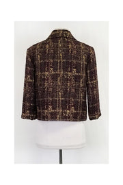 Current Boutique-St. John - Purple & Gold Tweed Jacket Sz 4