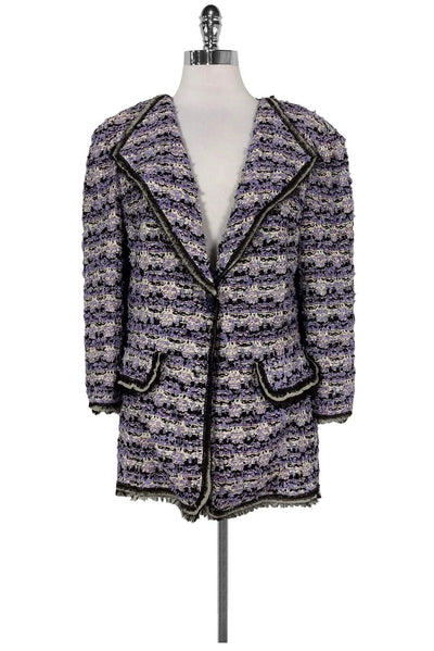 Current Boutique-St. John - Purple Tweed Couture Blazer Sz 12