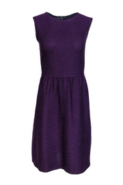 Current Boutique-St. John - Purple Waffle Knit A-Line Dress Sz 10