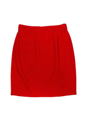 Current Boutique-St. John - Red Knitted Skirt Sz 2