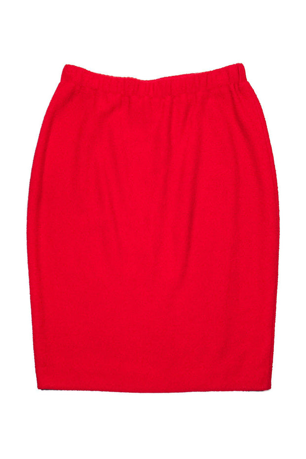 Current Boutique-St. John - Red Tweed Skirt Sz 8
