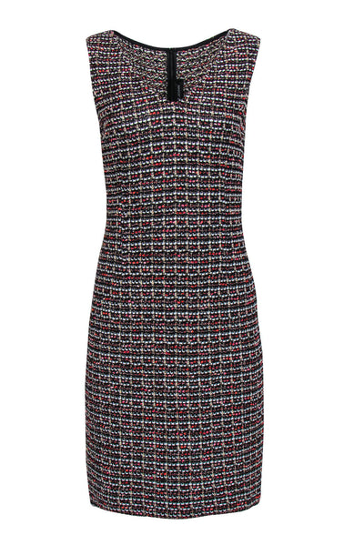 Current Boutique-St. John - Red & White Tweed Sheath Dress Sz 6